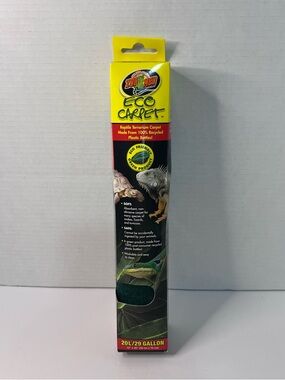 Zoo Med Eco Carpet Green Reptile Terrarium Carpet 29 gal, 12in x 30in New In Box